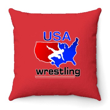 Discover Team USA Wrestling Throw Pillows