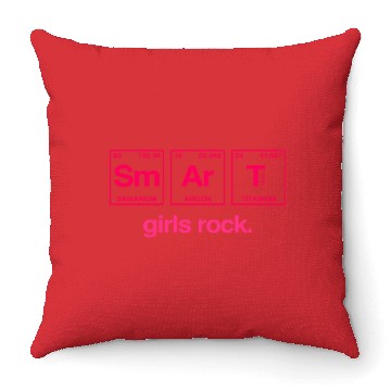 Discover SMART GIRLS ROCK - Elements Periodic Table Throw Pillows