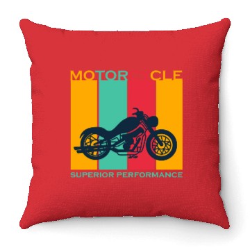 Discover Motorcycle Superior Performance Throw Pillows