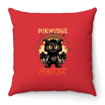 Discover Pukwudgie Hunter Monster Cryptid Throw Pillows