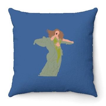 Discover green folklore dress eras tour spin Throw Pillows
