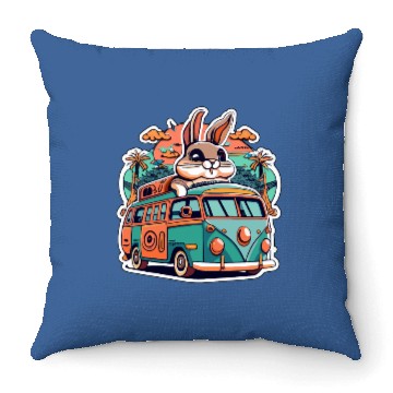Discover eras tour bunny Throw Pillows