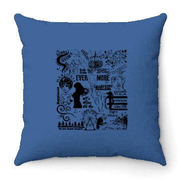 Discover Evermore Eras Tour Track List Throw Pillows