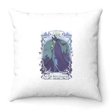 Discover Disney Maleficent The Sorceress Deep Purple Grap Throw Pillows