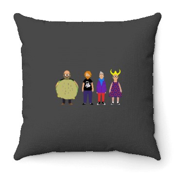 Discover Bobs Burgers Phish by Custeez Throw Pillows
