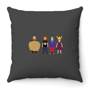 Discover Bobs Burgers Phish by Custeez Throw Pillows