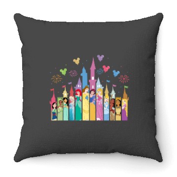 Discover Disney Princess  Throw Pillows, Disney Princess Birthday Throw Pillows