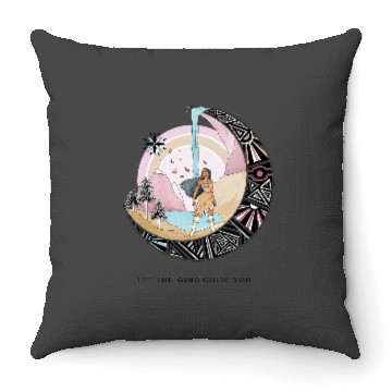 Discover Disney Pocahontas Let The Wind Guide You Throw Pillows
