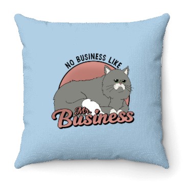 Discover bobs burgers no business like mr business Throw Pillows