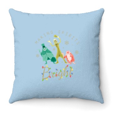 Discover Vintage The Haunted Mansion Throw Pillows, Making Spirits Bright Disney Christmas Throw Pillows