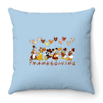 Discover Vintage Mickey And Friends Thanksgiving Throw Pillows, Disney Thanksgiving Fall Throw Pillows