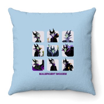 Discover Disney Maleficent Moods Funny Horror Throw Pillows