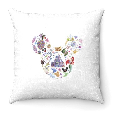 Discover Disney Magic Kingdom Throw Pillows, Disney Characters Throw Pillows