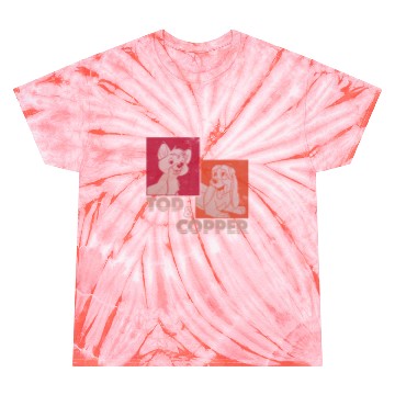 Discover Disney The Fox and the Hounds Tod Copper Retro Tie Dye T-Shirts