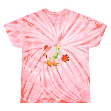 Discover Disney Peter Pan Tinker Bell Fall Spider Web Leaf Tie Dye T-Shirts