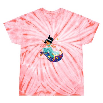 Discover Disneys Aladdin Princess Jasmine Magic Carpet Pose Tie Dye T-Shirts