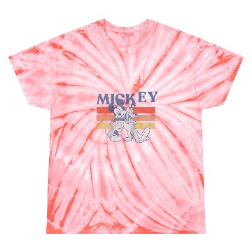 Discover Disneys Mickeys and friends Mickeys and pluto line raglan baseball Tie Dye T-Shirts