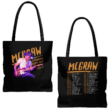 Discover Tim McGraw 2024 Music Tour Double Sided Tote Bags (AOP)