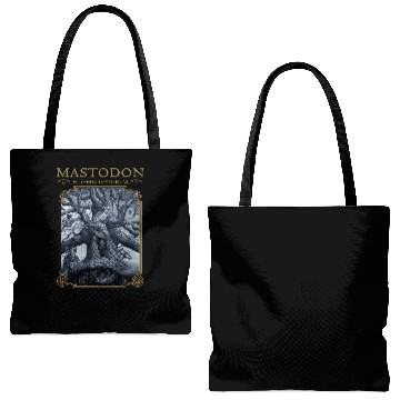 Discover Mastodon Unisex Pullover Tote Bags (AOP): Hushed & Grim Cover