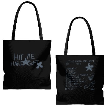Discover Hit Me Hard and Soft Zipper Tote Bags (AOP)