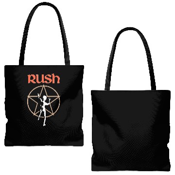 Discover Rush Band Tote Bags (AOP), Rush 1976 Tour Tote Bags (AOP)