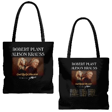 Discover Robert Plant and Alison Krauss 2024 Tour Double Sided Tote Bags (AOP)