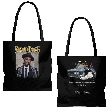 Discover Rapper Snoop Dogg Double Sided Print Tote Bags (AOP)