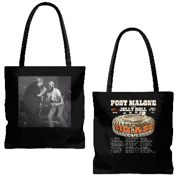 Discover Post Malone Jelly Roll Big As Stadium Tour 2025 Tote Bags (AOP)