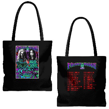Discover Freaks On Parade 2024 Rob Zombie Alice Cooper Tote Bags (AOP)