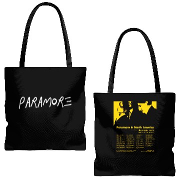 Discover Paramore Black Tote Bags (AOP) | Paramore Festival 2023