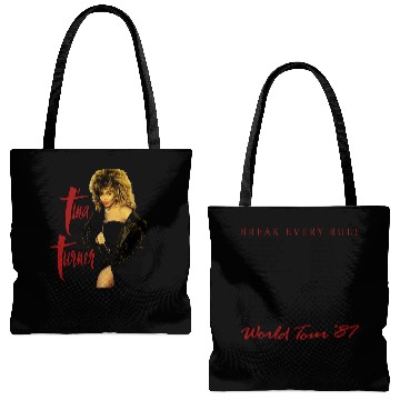 Discover Vintage 1987 Tina Turner Break Every Rule Tour Tote Bags (AOP)