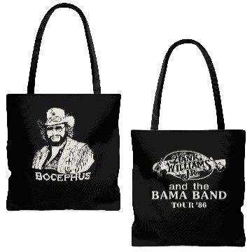 Discover Hank Williams Jr. Bocephus Tour Tote Bags (AOP)