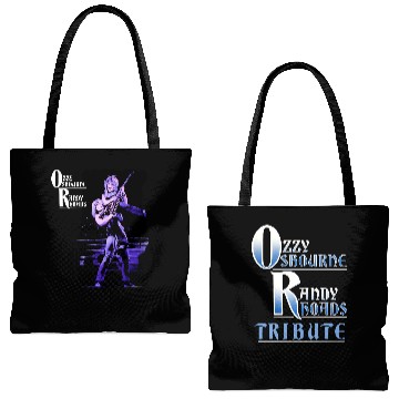 Discover Ozzy Osbourne Randy Rhoads Tribute Tote Bags (AOP), Double Sided Tote Bags (AOP) for Fans
