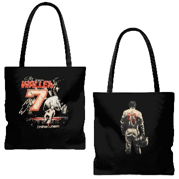 Discover Wallen Western Stock Car Merch Double Sided Tote Bags (AOP), Double Sided, Unisex, Multiple Sizes