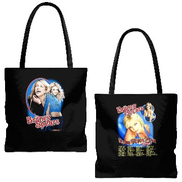 Discover Britney Spears 2002 Vintage Double Sided Tour Tote Bags (AOP)