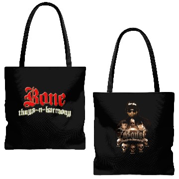 Discover Bone Thugs n Harmony Band Black Double Sided Tote Bags (AOP)