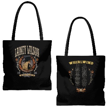 Discover Lainey Wilson Whirlwind World Tour Horseshoe 2026 Merch Tote Bags (AOP)
