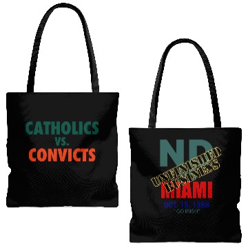 Discover Catholics Vs Convicts 1988 Tote Bags (AOP)