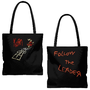 Discover Korn Follow The Leader Double Sided Tote Bags (AOP)