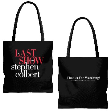 Discover The Last Show Stephen Colbert Charity 2026 Tote Bags (AOP)