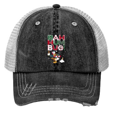 Discover Donald Duck Chip N Dale Bah Humbug Trucker Hats, Funny Disney Christmas Trucker Hats
