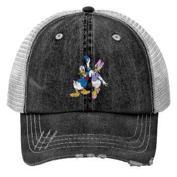 Discover Disney Mickey And Friends Donald And Daisy Distressed Trucker Hats