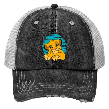 Discover Disney The Lion King Young Simba Resting Blue 90s Trucker Hats