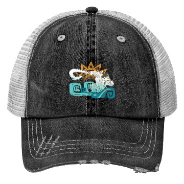 Discover Disney Moana Maui Hook Surf and Sun Gradient Graphic Trucker Hats
