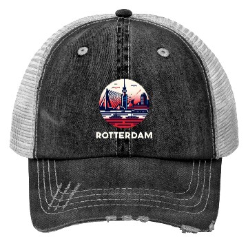 Discover Rotterdam Skyline A Modern City s Artistic View Trucker Hats