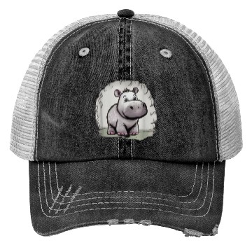 Discover Cute hippo Trucker Hats