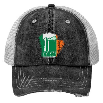 Discover Irish Beer Mug Flag Trucker Hats