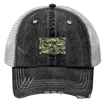 Discover Camouflage pattern green Trucker Hats