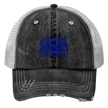 Discover Straight Outta Goodwill Blue Trucker Hats