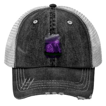 Discover Purple Lightning Scene Trucker Hats